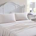 Laura Ashley - Flannel Sheets Full Size, Anti-Pilling & Wrinkle Resistant Cotton, Touchably Soft for All-Season Comfort - Bed Sheets with Matching Pillowcase & Fitted Sheet (Evie Pink)