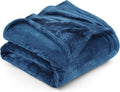 Utopia Bedding Fleece Blanket Queen Size Royal Blue 300GSM Luxury Fuzzy Soft Anti-Static Microfiber Bed Blanket (90x90 Inch)