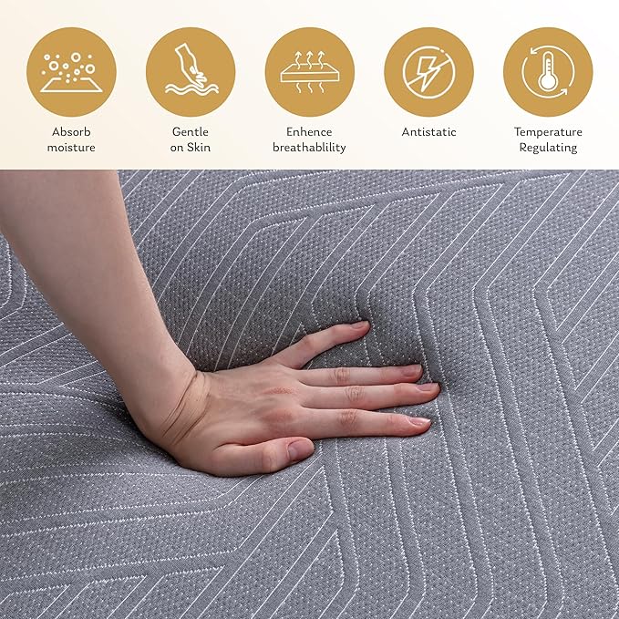 EGOHOME 12 Inch Full Mattress, Copper Gel Cooling Memory Foam Mattress for Back Pain Relief,Therapeutic Double Mattress Bed in a Box, Made in USA, CertiPUR-US Certified, 54x75x12 Black