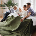 Bedsure GentleSoft Sherpa Fleece Oversized Cal King Blankets for Bed - Thick and Warm Throw for Women and Men, Soft Fuzzy Plush Large Blanket for Winter, Olive Green, 112x98 Inches