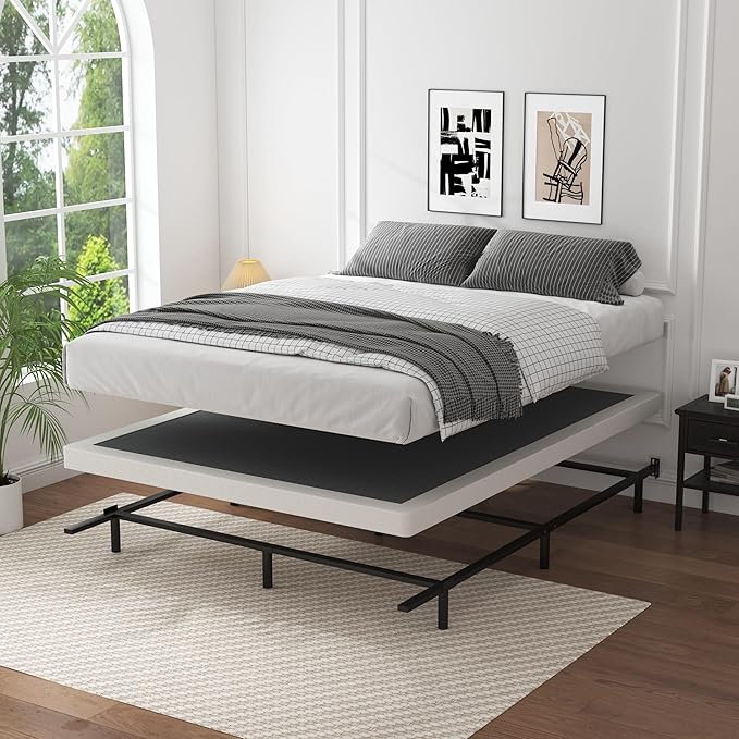 Low Profile Box Spring Full - 3 Inch Box Spring Full Heavy Duty Bed Foundation Metal Bed Base Easy Assembly