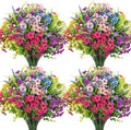 Ouddy Decor 24 Bundles Artificial Flowers for Outdoors Multicolor Fake Flowers Plastic Plants Faux Lavender UV Resistant for Spring Summer Garden Patio Window Box Office Table Kitchen Home Decor