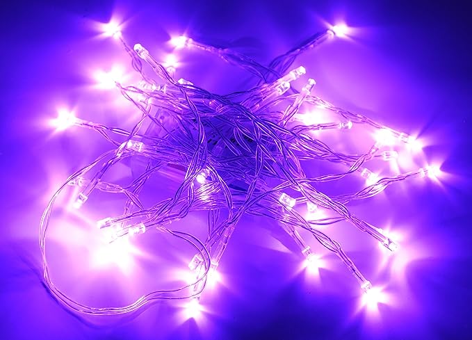 Karlling Battery Operated Purple 40 LED Fairy Light String Wedding Party Xmas Christmas Decorations(Purple)
