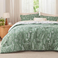 Bedsure Twin/Twin XL Comforter Set - Green Bed Set, 2 Pieces Cute Floral Bedding, 1 Soft Reversible Botanical Flowers Comforter and 1 Pillow Sham