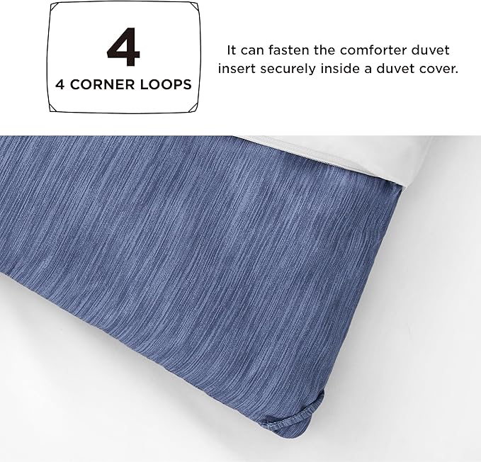 Bedsure California King Comforter Set - Infinity Blue Soft Bedding for All Seasons, Cationic Dyed Bed Set, 3 Pieces, 1 California King Size Comforter (104"x96") and 2 Pillow Shams (20"x36"+2")