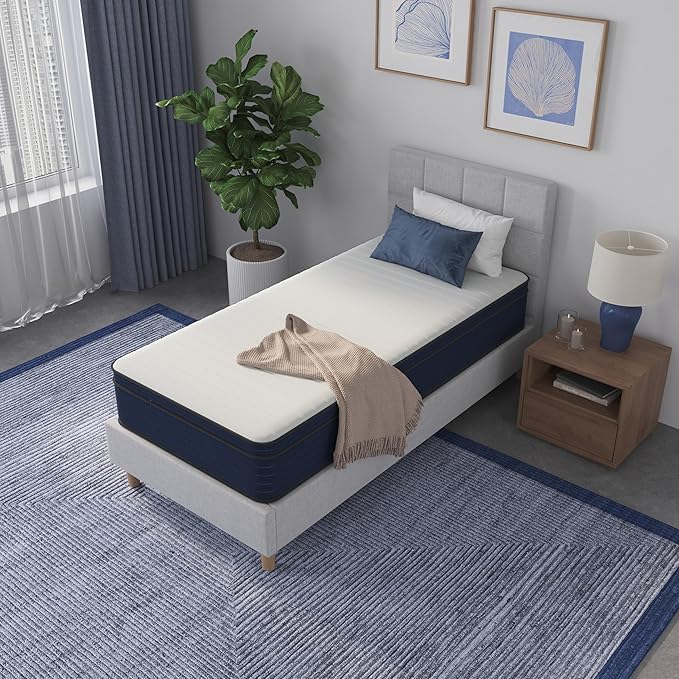 NapQueen Twin-XL Size, 10 Inch New Victoria Hybrid Cooling Gel Infused Pocket Spring and Memory Foam Mattress, Bed in a Box, CertiPUR-US Certified