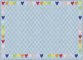 Flagship Carpets Schoolgirl Style Blue with Rainbow Hearts Border Educational Area Rug for Kids Room Seating Décor, Children's Classroom, Play Carpet for Teaching and Playroom, 5' x 7'6", Blue