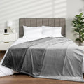Pavilia Gray Ombre Fleece Blanket for Twin Size Bed, Soft, Lightweight, Cozy Microfiber Gift Decorative Blanket, 60x80