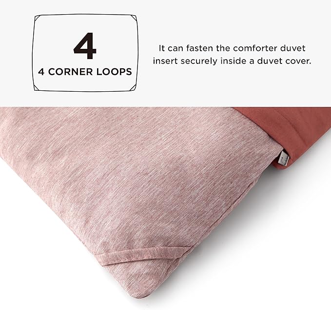 Bedsure Twin/Twin XL Comforter Set - Dusty Rose Soft Bedding for All Seasons, Cationic Dyed Bed Set, 2 Pieces, 1 Twin Size Comforter (68"x88") and 1 Pillow Sham (20"x26"+2")