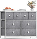 Sorbus Dresser with 8 Drawers - Chest Clothing Organizer Unit with Steel Frame Wood Top Knob Handle Easy Pull Fabric Bins - Large Storage Furniture for Bedroom, Hallway, Living Room, Nursery & Closet
