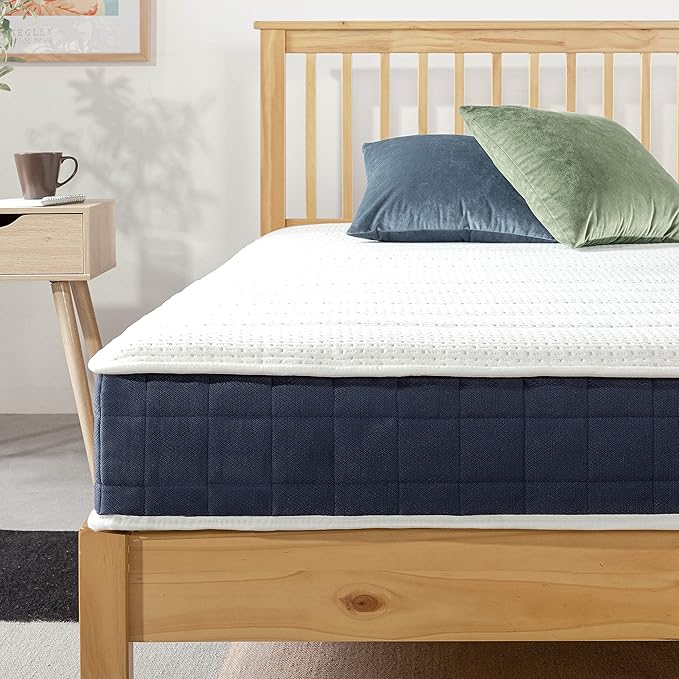 Mellow 8 Inch RENA Pocket Spring Mattress with Green Tea Memory Foam, King,Navy
