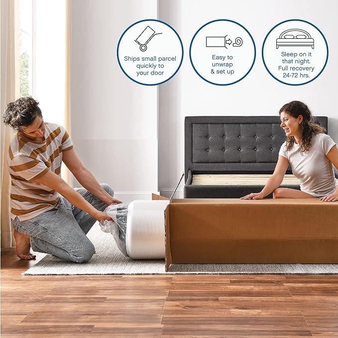 Cool Gel Chill 14 Inch Medium Firm Memory Foam Mattress Twin Size, with Bonus CoolGel Memory Foam Bed Pillow, 14" with Pressure Relief, CertiPUR-US Certified, Cooling Twin Mattress in a Box