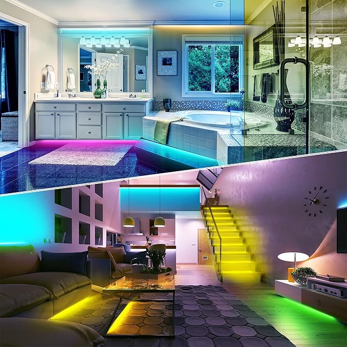 LED Lights for Bedroom 150FT, RGB LED Strip Lights Music Sync, Led Light Strip with Remote & App Control, DIY Color Changing Led Lights for Room Decor Aesthetic and Party Ambiant Lighting