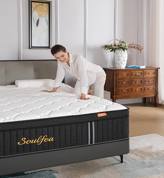 Full Size Mattress,10 Inch Hybrid Full Mattress in a Box with Memory Foam & Individual Pocket Spring for Edge Support,Pressure Relief,Medium Firm,CertiPUR-US.