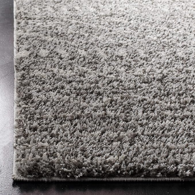 SAFAVIEH Arizona Shag Collection Area Rug - 5'1" Square, Brown & Ivory, Moroccan Design, Non-Shedding & Easy Care, 1.6-inch Thick Ideal for High Traffic Areas in Living Room, Bedroom (ASG741B)