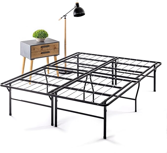 Best Price Mattress 18 Inch Metal Platform Beds w/Heavy Duty Steel Slat Mattress Foundation (No Box Spring Needed)