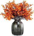 JAKY-Global Babys Breath Orange Silk Artificial Flowers 20 Bundle European Fake Silk Plants Decor Wedding Party Decoration Bouquets Real Touch DIY Home Garden (Orange 20pcs)