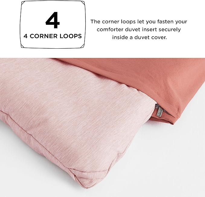 Bedsure Twin/Twin XL Comforter Set - Pink Soft Bedding for All Seasons, Cationic Dyed Bed Set, 2 Pieces, 1 Twin Size Comforter (68"x88") and 1 Pillow Sham (20"x26"+2")
