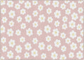 Flagship Carpets Schoolgirl Style Retro Daisies on Pink Educational Area Rug for Kids Room Seating Décor, Children's Classroom, Play Carpet for Teaching and Playroom, 5' x 7'6"