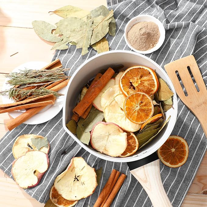 Christmas Simmering Potpourri Bag Cinnamon Stick Dried Orange Slice Apple Slice Lily Clove Rosemary Bay Leaf White Cardamom Powder, Fall Scent Fragrance Stovetop Potpourri Fall Thanksgiving Gift