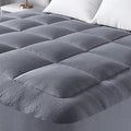 Ultra Soft Full Size Mattress Topper - Viscose Made from Bamboo Pillow Top Mattress Pad for Back Pain Relief - Naturally Cooling for Hot Sleepers, Gray