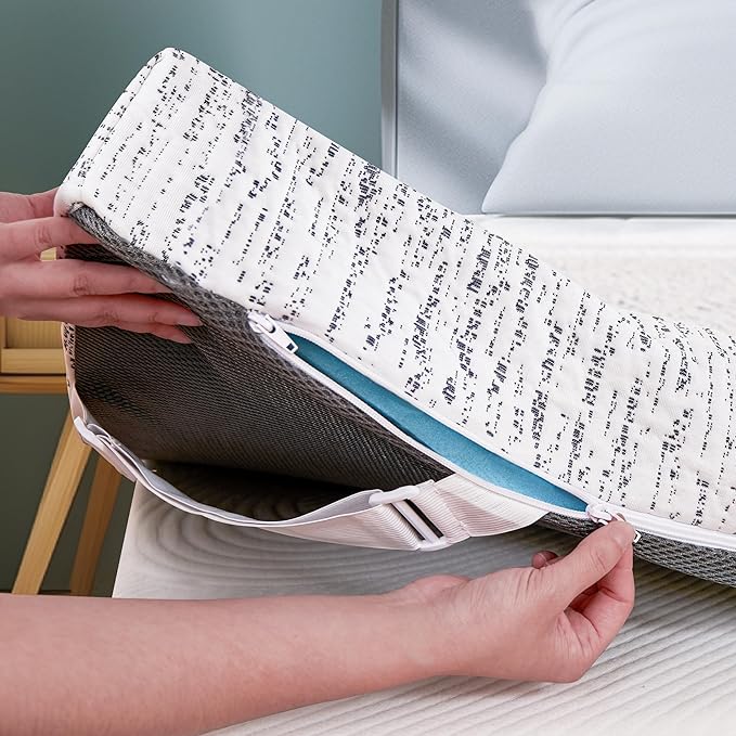 Mattress Topper Cover (Only Cover) Mattress Topper Protector Bedding Removable Mattress Encasement with Zippers
