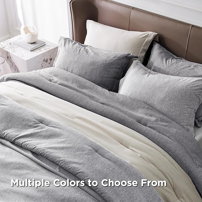 Bedsure Super King Comforter Set - Dark Grey Soft Bedding for All Seasons, Cationic Dyed Bed Set, 3 Pieces, 1 Super King Size Comforter (120"x120") and 2 Pillow Shams (20"x36"+2")