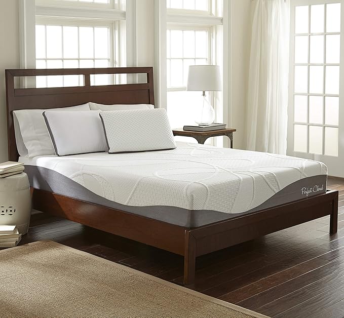 Perfect Cloud Made in The USA UltraPlush Charcoal-Infused 10 inch Memory Foam Mattress - Pressure Relieving - Bed-in-a-Box (RV Short Queen)