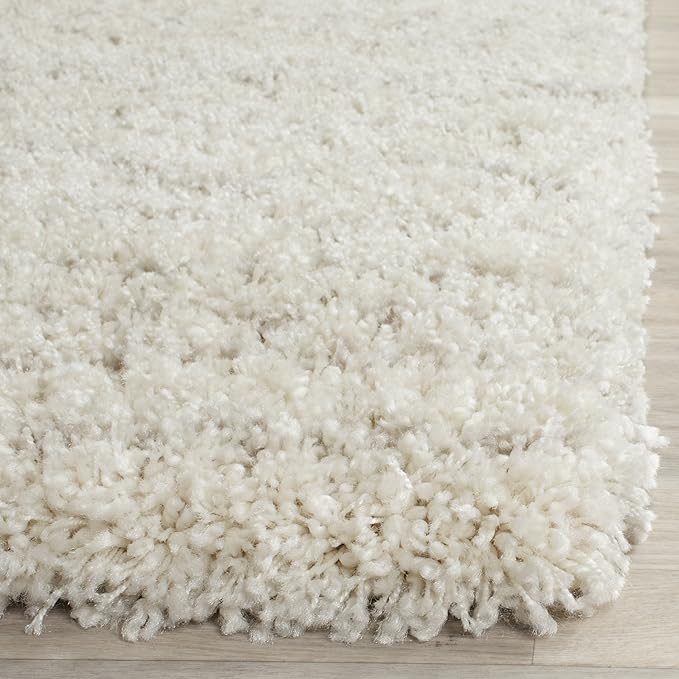 SAFAVIEH Arizona Shag Collection X-Large Area Rug - 11' x 15', Ivory & Beige, Moroccan Design, Non-Shedding & Easy Care, 1.6-inch Thick Ideal for High Traffic Areas in Living Room, Bedroom (ASG741A)