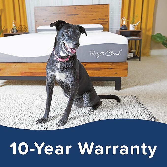 Perfect Cloud Made in The USA UltraPlush Charcoal-Infused 10 inch Memory Foam Mattress - Bed-in-a-Box (Full)