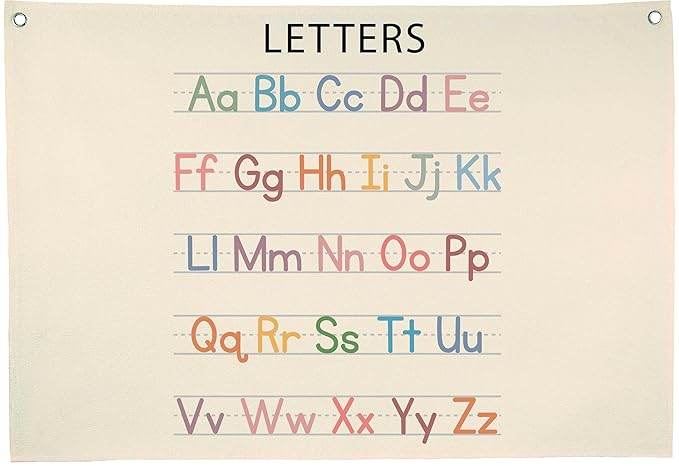 Classroom Decoration-Homeschool Decor-Educational Flag Decor Gift for Kids Toddler Baby Boys Girls Newborn Toddler - Banner Wall Sign Gifts for Playroom Nursery Baby Room Bedroom Front Door-letters