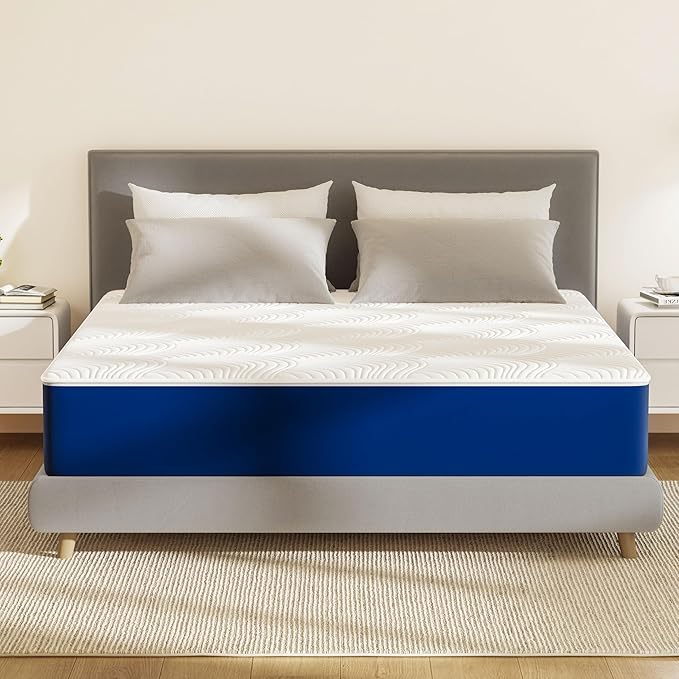 Swbvs Firm Queen Mattress, 12 Inch Cooling Memory Foam Queen Size Mattress with Removable Zippered Cover for Easy Cleaning, Pressure Relief & Firm Support