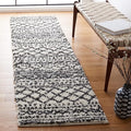 SAFAVIEH Arizona Shag Collection Area Rug - 2'3" x 20' Runner, Ivory & Black, Non-Shedding & Easy Cleaning, Plush Thick Pile, Ideal for Living Room, Bedroom, Dining Space (ASG741Z)