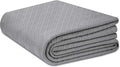 COTTON CRAFT Soft Cotton Thermal Blanket - Plush Herringbone Twill - All Season Luxurious Breathable Skin Friendly Lightweight Cooling Throw Blanket - Sofa Couch Travel Camping Dorm - Full Queen Grey