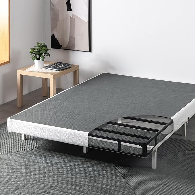 ZINUS 5 Inch Queen Metal Smart Box Spring with Quick Assembly, Mattress Foundation, Strong Metal Frame, Easy Assembly