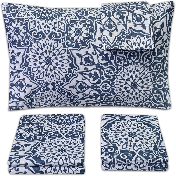 Sweet Home Collection Bed Linen Set - Full Size Sheet Sets, 1800 Supreme Collection, Extra Soft, Deep Pocket, Elastic Corner Straps, 4 Pieces, Oasis