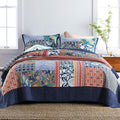 Secgo California King Quilt Size - 100% Cotton Oversized California Comforter Set Bedding Sets (120 * 110 Inch) with 2 Pillow Shams, Patchwork Reversible Lightweight Bedspread