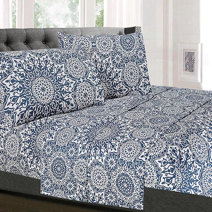 California King Sheet Sets - Breathable Luxury Sheets with Full Elastic & Secure Corner Straps Built In - 1800 Supreme Collection Cal King Deep Pocket Bedding Set, Sheet Set, California King, Oasis