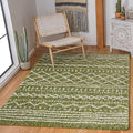 SAFAVIEH Arizona Shag Collection Area Rug - 6'7" x 9'2", Green & Ivory, Moroccan Design, Non-Shedding & Easy Care, 1.6-inch Thick Ideal for High Traffic Areas in Living Room, Bedroom (ASG741X)