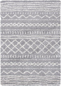 SAFAVIEH Arizona Shag Collection Accent Rug - 2'3" x 4', Grey & Ivory, Moroccan Design, Non-Shedding & Easy Care, 1.6-inch Thick Ideal for High Traffic Areas in Foyer, Living Room, Bedroom (ASG741G)
