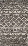 SAFAVIEH Arizona Shag Collection Accent Rug - 3'2" x 5', Brown & Ivory, Moroccan Design, Non-Shedding & Easy Care, 1.6-inch Thick Ideal for High Traffic Areas in Foyer, Living Room, Bedroom (ASG741B)