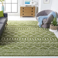 SAFAVIEH Arizona Shag Collection Area Rug - 10' x 14', Green & Ivory, Moroccan Design, Non-Shedding & Easy Care, 1.6-inch Thick, Ideal for The Living Room, Dining, Bedroom (ASG741X)