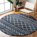 SAFAVIEH Arizona Shag Collection Area Rug - 6' x 8' Oval, Slate Blue & Ivory, Non-Shedding & Easy Cleaning, Plush Thick Pile, Ideal for Living Room, Bedroom, Dining Space (ASG741L)