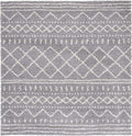 SAFAVIEH Arizona Shag Collection Area Rug - 3'2" Square, Grey & Ivory, Moroccan Design, Non-Shedding & Easy Care, 1.6-inch Thick Ideal for High Traffic Areas in Living Room, Bedroom (ASG741G)