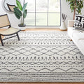 SAFAVIEH Arizona Shag Collection Area Rug - 10' x 14', Ivory & Black, Moroccan Design, Non-Shedding & Easy Care, 1.6-inch Thick Ideal for High Traffic Areas in Living Room, Bedroom (ASG741Z)
