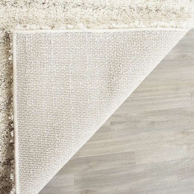SAFAVIEH Arizona Shag Collection X-Large Area Rug - 11' x 15', Ivory & Beige, Moroccan Design, Non-Shedding & Easy Care, 1.6-inch Thick Ideal for High Traffic Areas in Living Room, Bedroom (ASG741A)