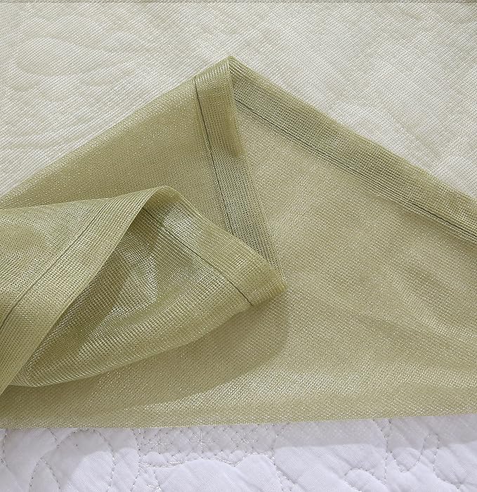 Akiky Canopy for Girls Room Bed Curtains Sheer Curtain for Twin Full Queen Size Bed Drapes,8 Panels Canopies with Light,Room Décor(King,Sage Green)