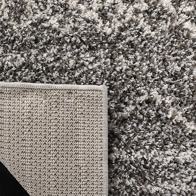 SAFAVIEH Arizona Shag Collection Runner Rug - 2'3" x 12', Brown & Ivory, Moroccan Design, Non-Shedding & Easy Care, 1.6-inch Thick Ideal for High Traffic Areas in Living Room, Bedroom (ASG741B)