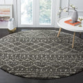 SAFAVIEH Arizona Shag Collection 3' Round Brown / Ivory ASG741B Moroccan Non-Shedding Living Room Bedroom Dining Room Entryway Plush 1.6-inch Thick Area Rug